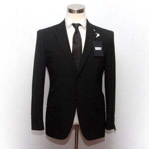 DKNY Suit Jacket‎ DURAN Mens 42S Black Solid NWT D110658